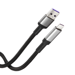 USB - Type-C, 6А, нейлон (черный)